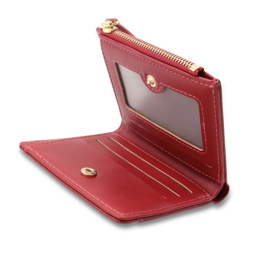 DRAVEN — Crocodile Pattern PU Leather Wallet Short Large Capacity