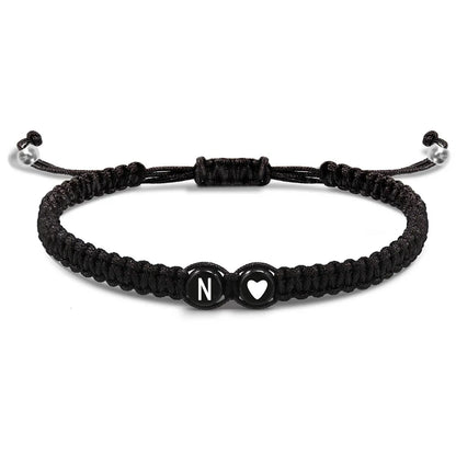 A–Z Initial Braided Bracelet – Elegant Men's Accessory | Accessorio Uomo Elegante