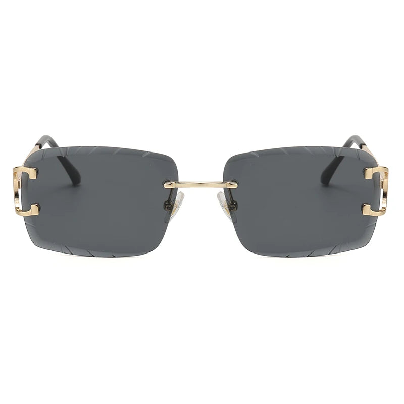 DRAVEN — Square Rimless Sunglasses – High-Grade Metal Design