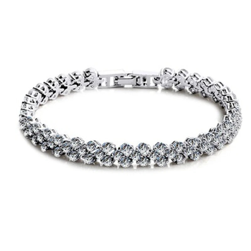 Roman Crystal Heart Bracelet – Elegant Men's Accessory | Accessorio Uomo Elegante