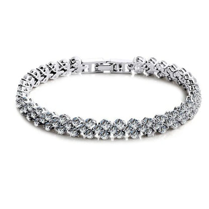 Roman Crystal Heart Bracelet – Elegant Men's Accessory | Accessorio Uomo Elegante