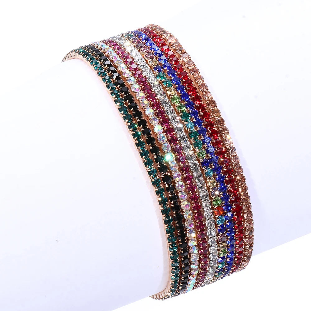 DRAVEN — Colorful Rhinestone Elastic Bracelet