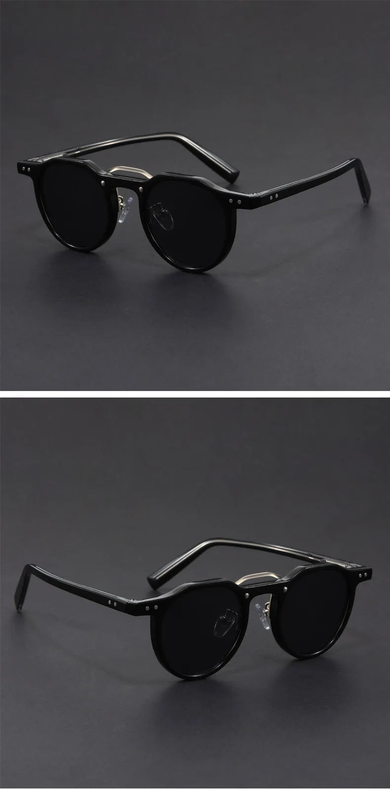 Vintage Round Sunglasses – Classic Punk Retro Shades – Elegant Men's Accessory | Accessorio Uomo Elegante