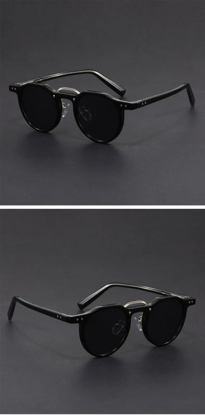 Vintage Round Sunglasses – Classic Punk Retro Shades – Elegant Men's Accessory | Accessorio Uomo Elegante