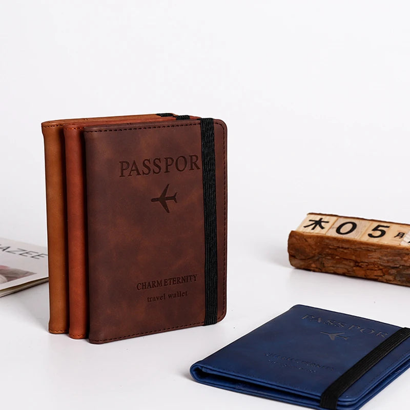 DRAVEN — PU Leather Travel Wallet Men Passport Card Holder