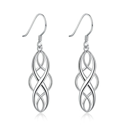 Elegant Sterling Silver Hook Earrings