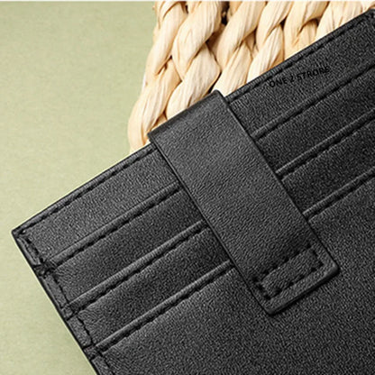 PU Leather Business Card Holder Braided Large Capacity – Elegant Men's Accessory | Accessorio Uomo Elegante