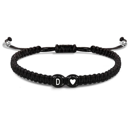 A–Z Initial Braided Bracelet – Elegant Men's Accessory | Accessorio Uomo Elegante
