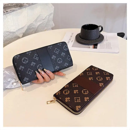 Long Wallet Women 2025 Fashion Print Zipper Design – Elegant Men's Accessory | Accessorio Uomo Elegante