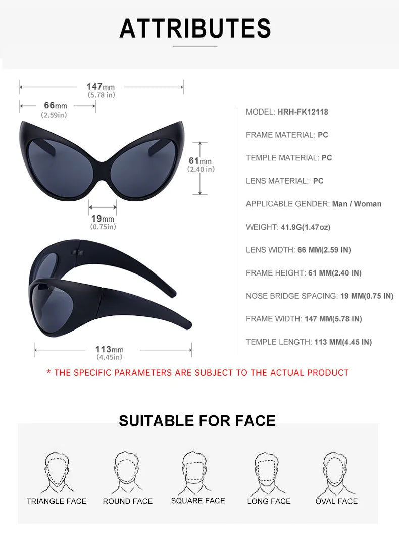 DRAVEN — Retro Futuristic Sunglasses – Steampunk Y2K Style