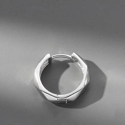 Geometric Sterling Silver Men’s Earrings – Elegant Men's Accessory | Accessorio Uomo Elegante