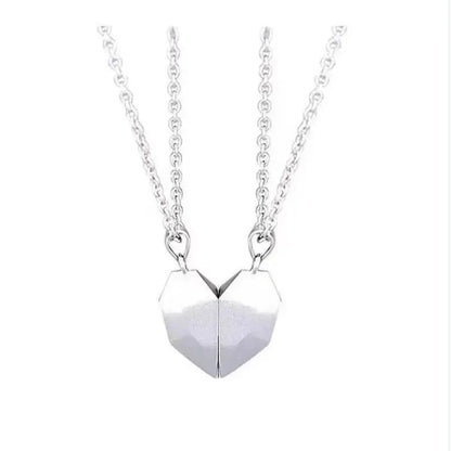 Magnetic Heart Couple Necklace – Gothic Punk Jewelry for Men and Women