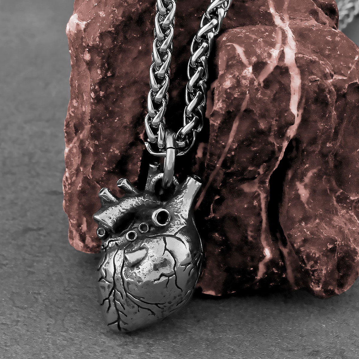 DRAVEN — Anatomical Heart Pendant Necklace – Stainless Steel Unisex  Jewelry