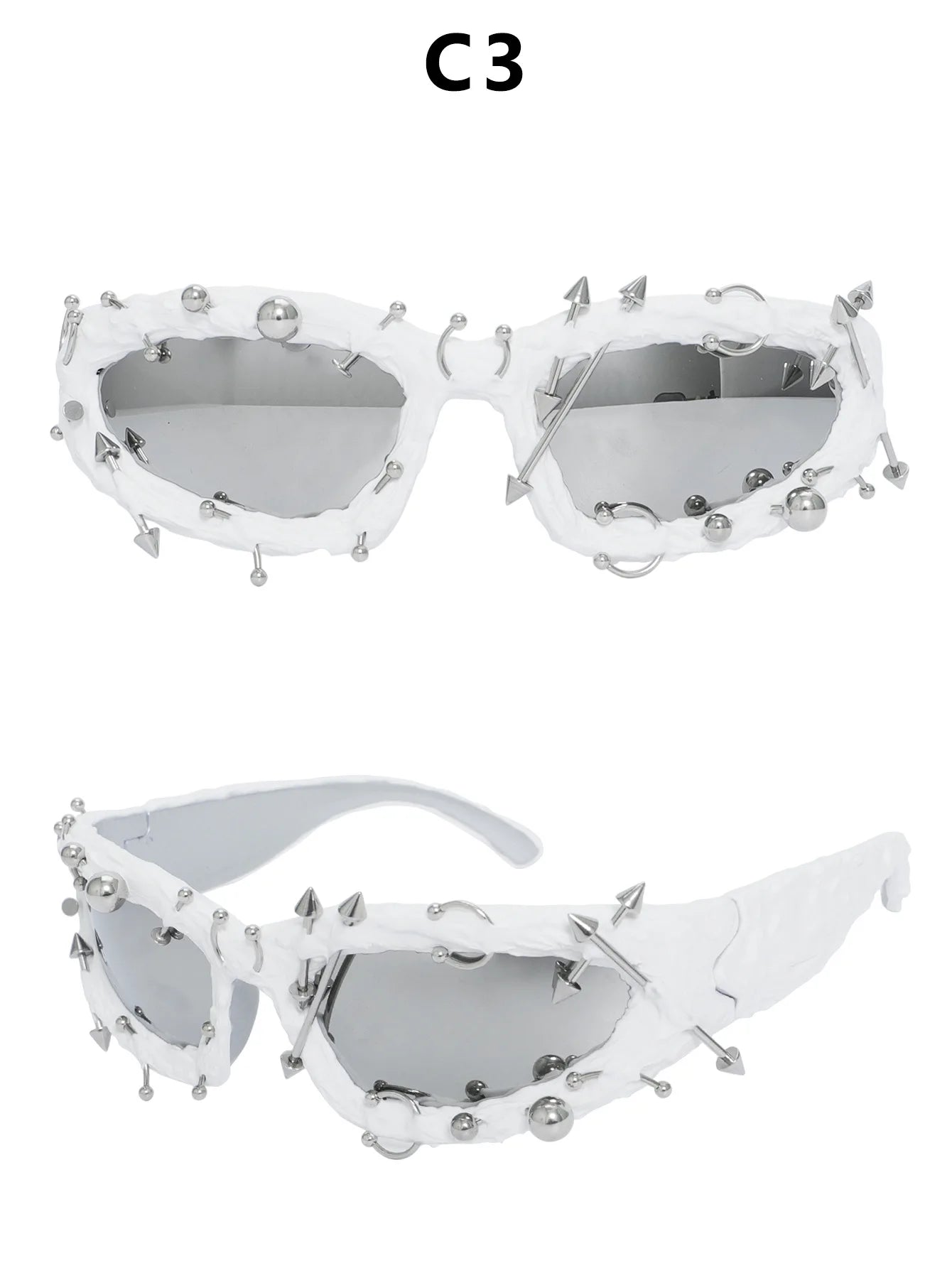 DRAVEN — Twisted Frame Sunglasses – Handmade Y2K Retro Shades