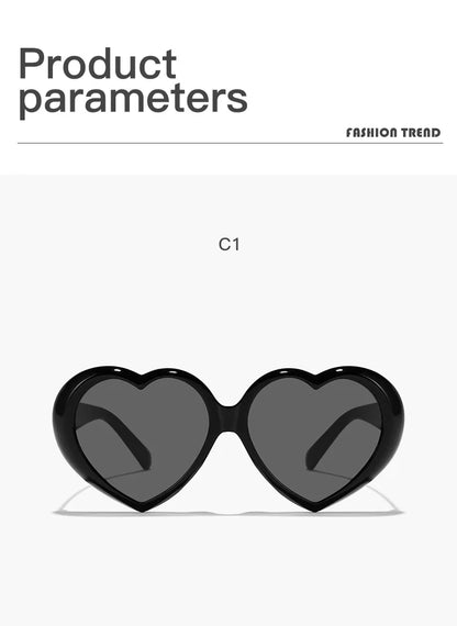 Heart Sunglasses – Vintage Love Frame UV400 Party Shades – Elegant Men's Accessory | Accessorio Uomo Elegante
