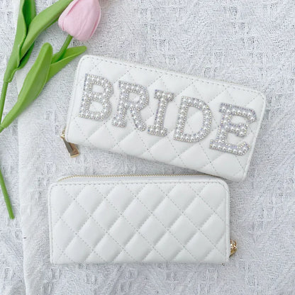Luxury White PU Wallet Women Boho Bride Clutch Purse – Elegant Men's Accessory | Accessorio Uomo Elegante