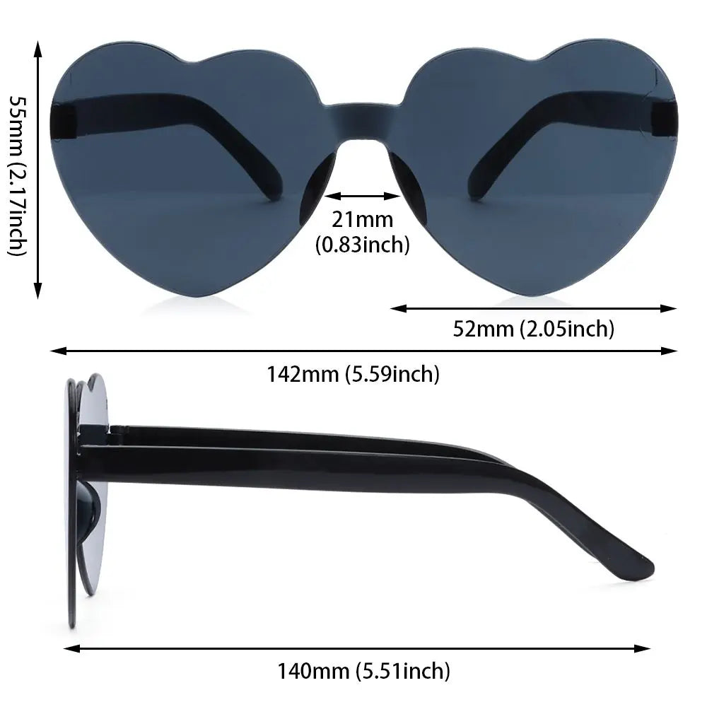 DRAVEN — Red Heart Sunglasses – Retro Designer Cat Eye UV400 Eyewear