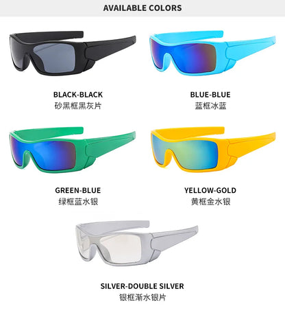 Futuristic Sports Shield Sunglasses – Y2K Driving Style – Elegant Men's Accessory | Accessorio Uomo Elegante