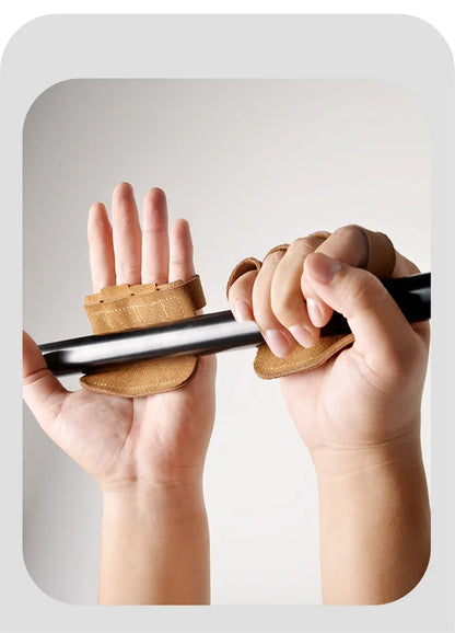 Leather Weightlifting Gloves – Unisex Gym Grip Style