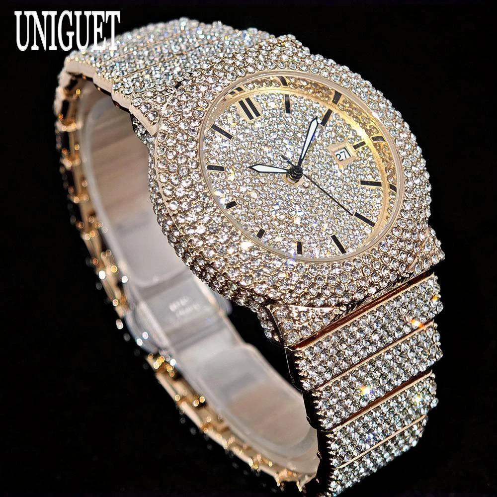 DRAVEN — Arctic Blaze – Men’s Ice Steel Luxury Watch 2025 Edition