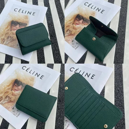 Genuine Leather Wallet Women 2025 Folding Small Design – Elegant Men's Accessory | Accessorio Uomo Elegante