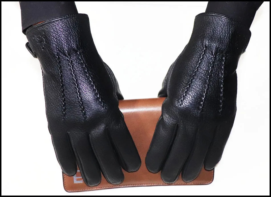 DRAVEN — High-End Deerskin Leather Gloves – Unisex Luxury Winter Style