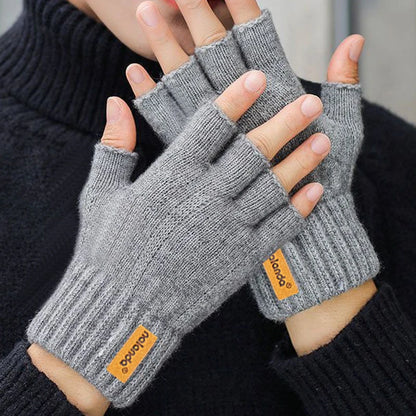 Knitted Fingerless Gloves – Unisex Winter Street Style
