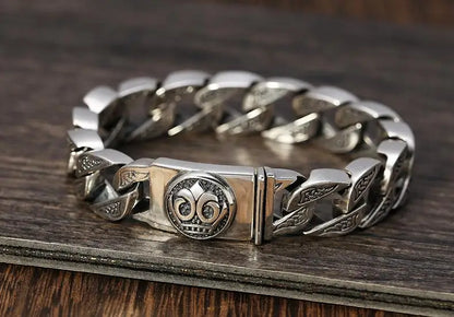 Retro 925 Silver Chain Bracelet – Elegant Men's Accessory | Accessorio Uomo Elegante