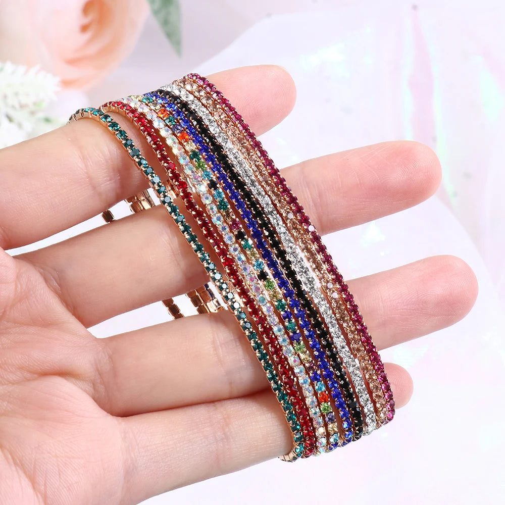 DRAVEN — Colorful Rhinestone Elastic Bracelet