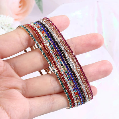 Colorful Rhinestone Elastic Bracelet – Elegant Men's Accessory | Accessorio Uomo Elegante