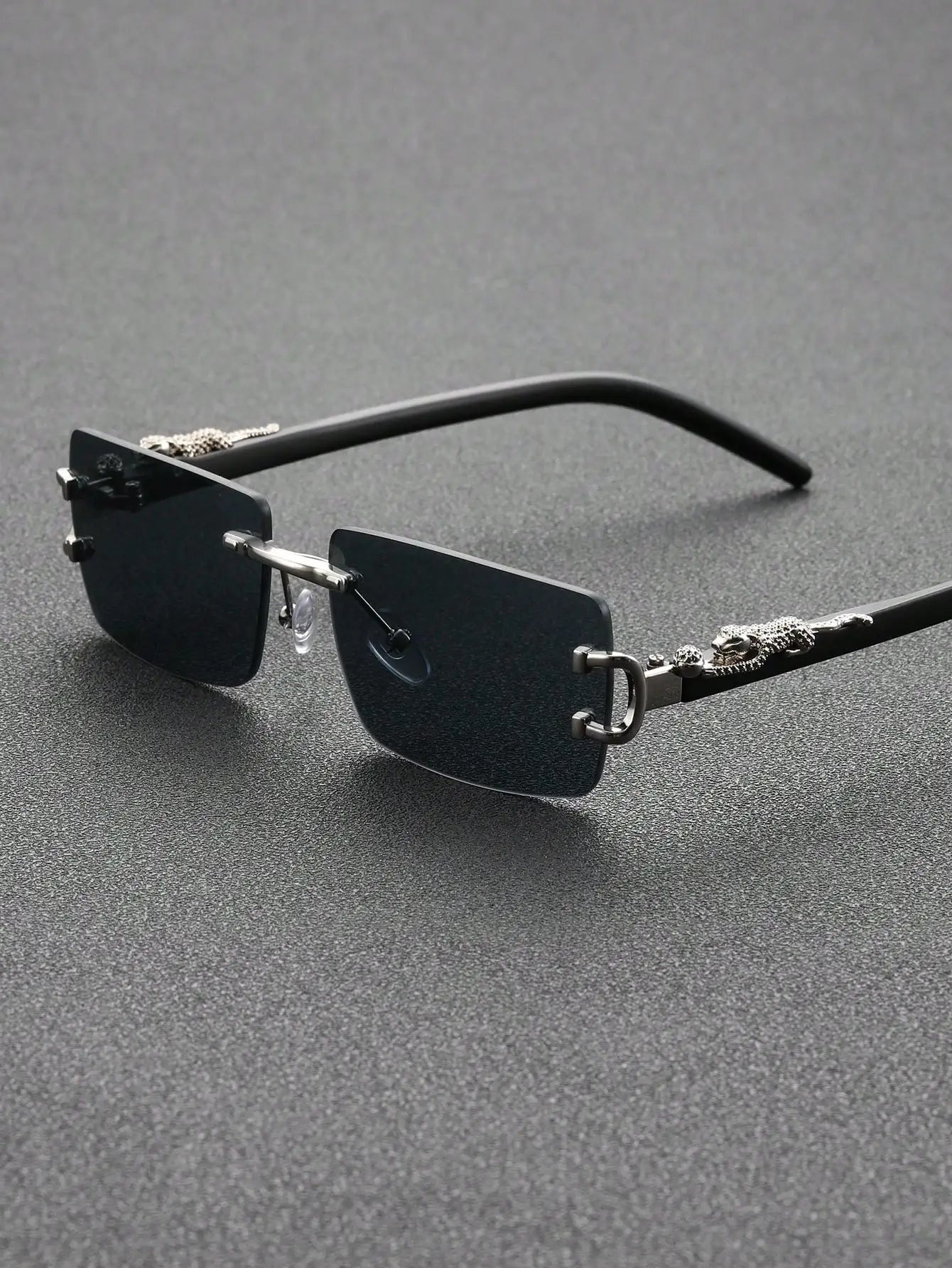 Frameless Rectangle Sunglasses – Trendy Minimal Style – Elegant Men's Accessory | Accessorio Uomo Elegante