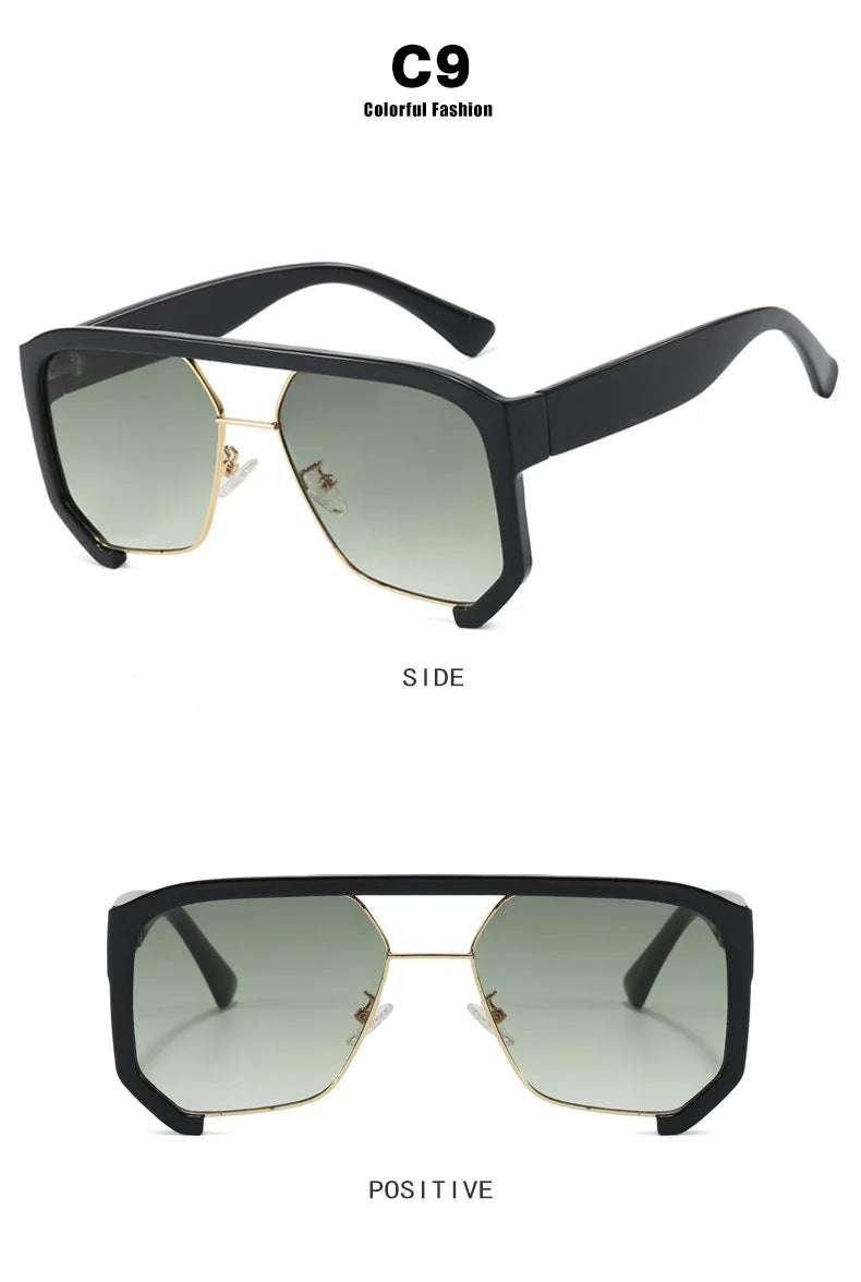 Irregular Frame Sunglasses – Retro Luxury Shades – Elegant Men's Accessory | Accessorio Uomo Elegante