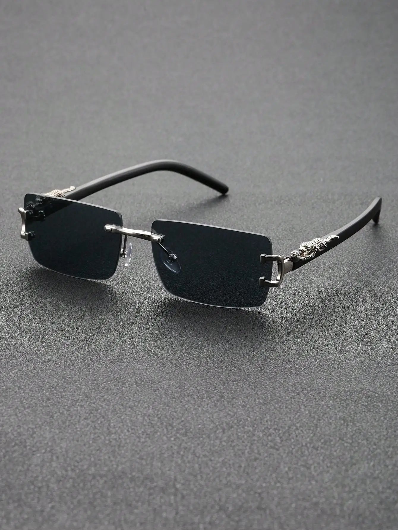 DRAVEN — Frameless Rectangle Sunglasses – Trendy Minimal Style
