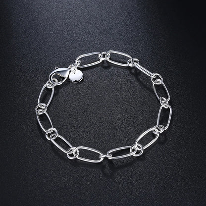 925 Sterling Silver Chain Bracelet – Elegant Men's Accessory | Accessorio Uomo Elegante