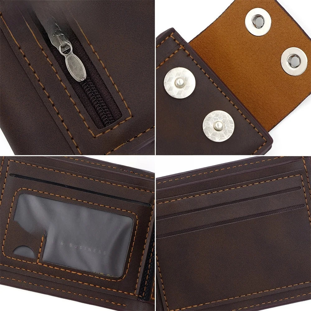 DRAVEN — PU Leather Magnetic Wallet Men Large Capacity Design
