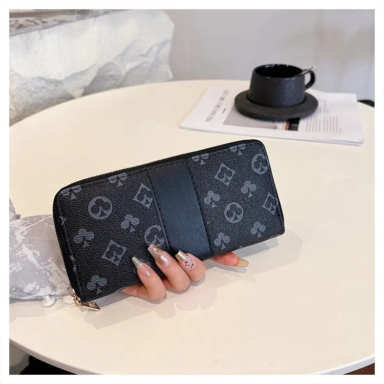 DRAVEN — Long Wallet Women 2025 Fashion Print Zipper Design