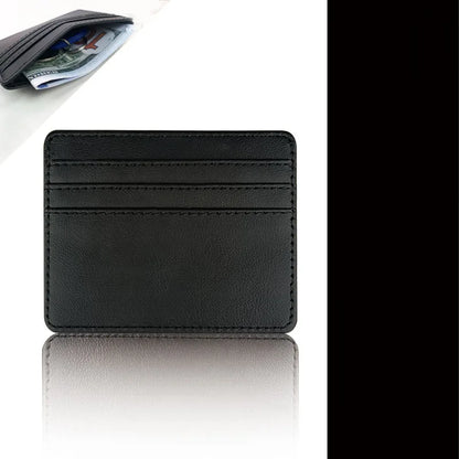 PU Leather ID Card Holder Slim Multi Slot Wallet – Elegant Men's Accessory | Accessorio Uomo Elegante