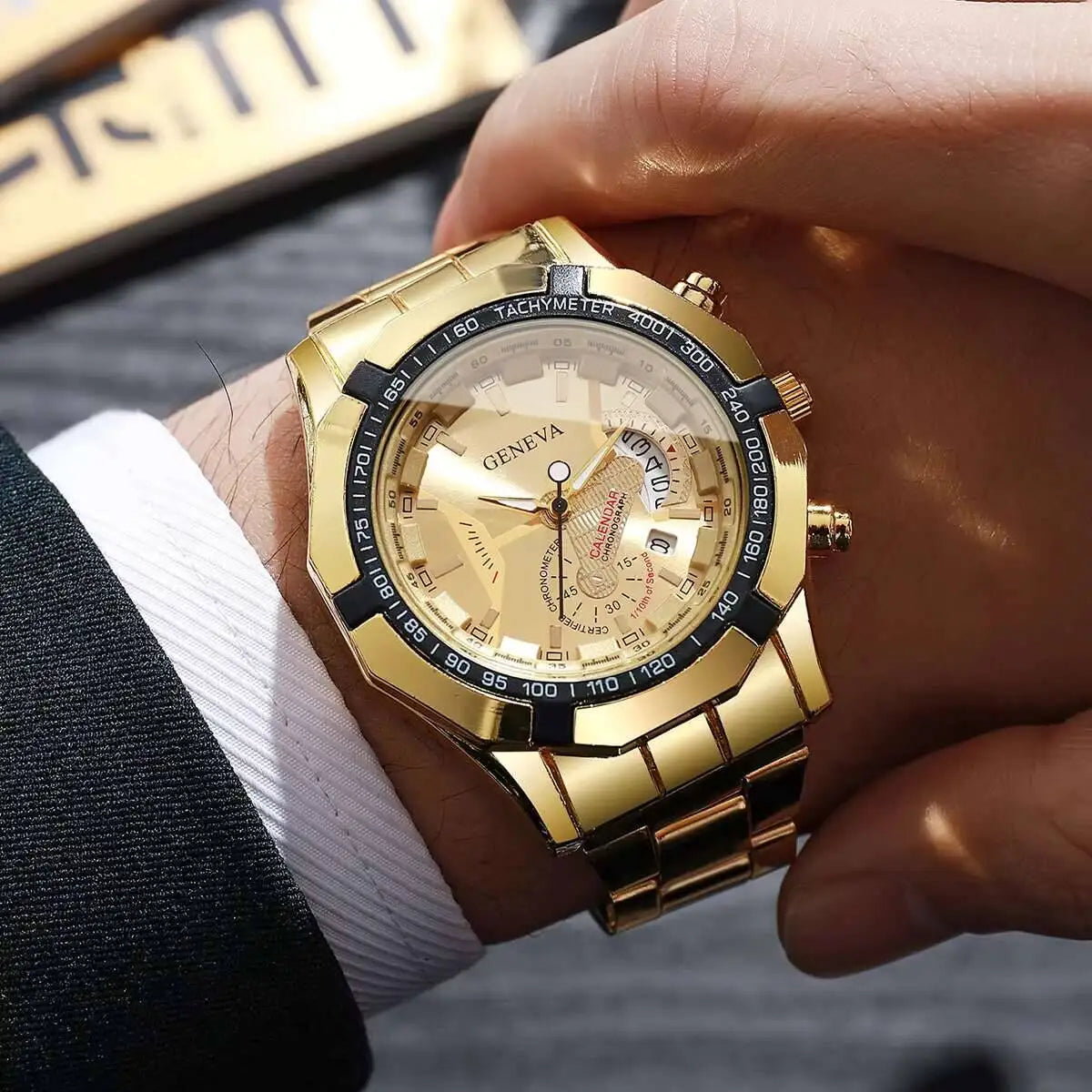 DRAVEN — Business Quartz Watch for Men – Large Dial & Calendar Display