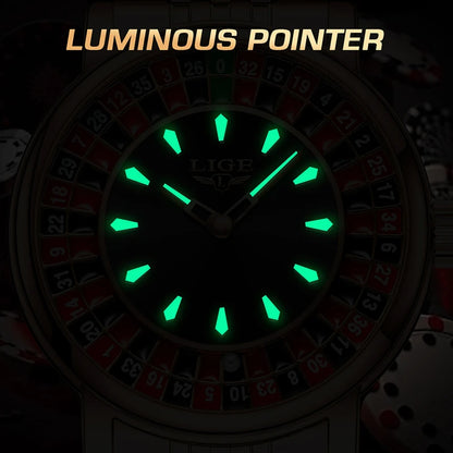 Roulette Motion – Men’s Rotating Dial Watch with Arabic Numerals – Elegant Men's Accessory | Accessorio Uomo Elegante