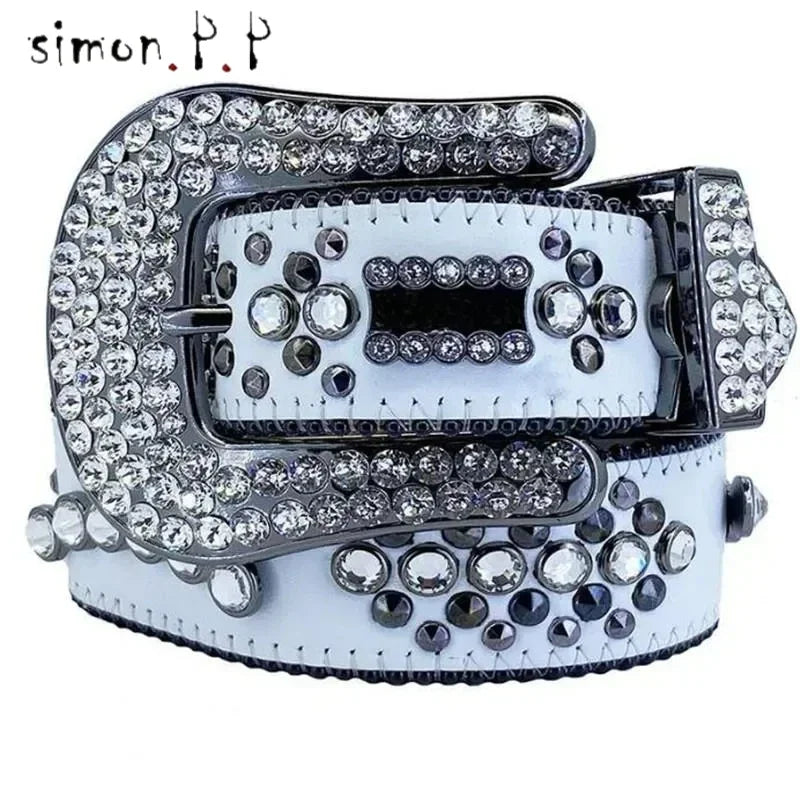 DRAVEN — Skull Studded Belt Unisex Punk Rock Gothic Style
