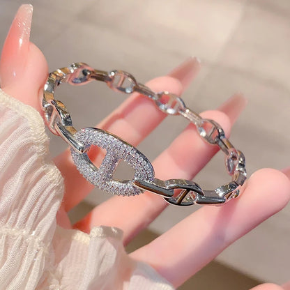 18K Gold Plated Skeleton Bangle – Elegant Men's Accessory | Accessorio Uomo Elegante