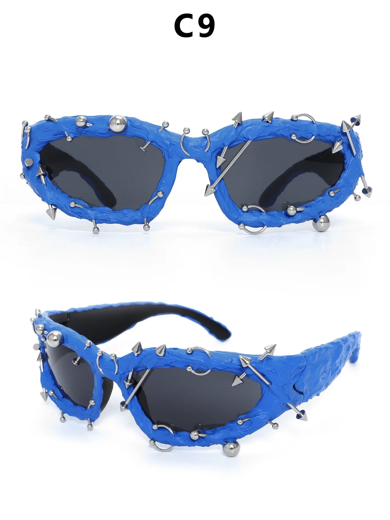 Twisted Frame Sunglasses – Handmade Y2K Retro Shades – Elegant Men's Accessory | Accessorio Uomo Elegante