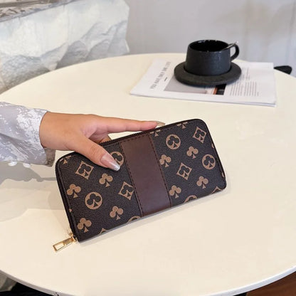 Long Wallet Women 2025 Fashion Print Zipper Design – Elegant Men's Accessory | Accessorio Uomo Elegante