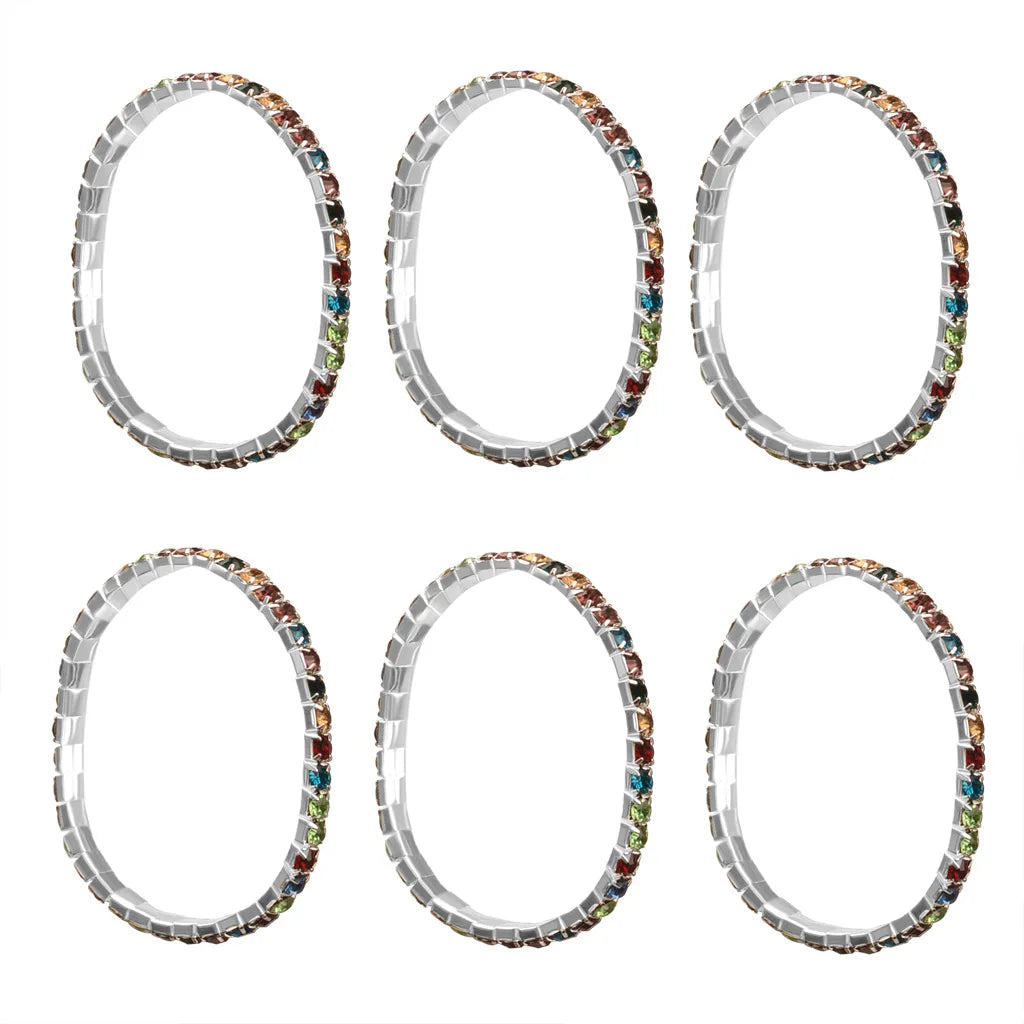 DRAVEN — Crystal Elastic Bangle Set