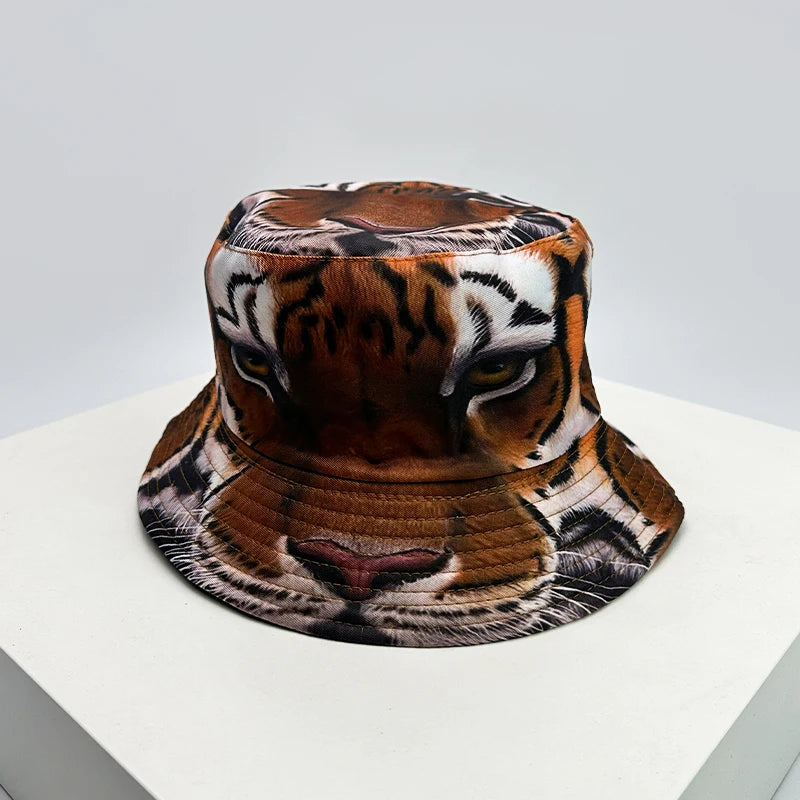 DRAVEN — Funny Animal Print Bucket Hat – Unisex Double-Sided Style