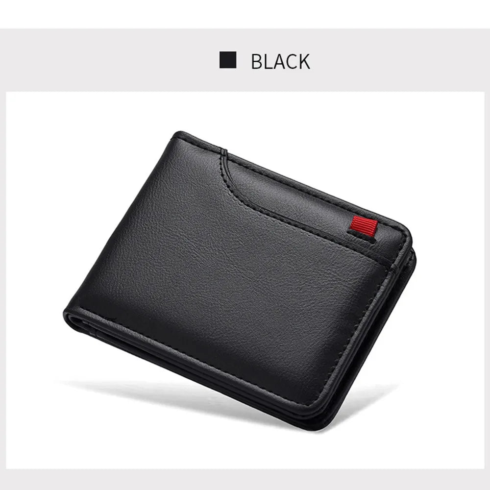 DRAVEN — Classic Leather Bifold Wallet Men Business Short Design