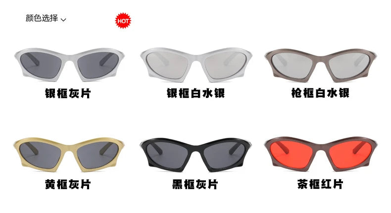 Polygon Sunglasses – Punk Vintage UV400 Eyewear – Elegant Men's Accessory | Accessorio Uomo Elegante