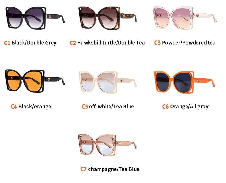 Oversized Square Sunglasses – Leopard Gradient Design – Elegant Men's Accessory | Accessorio Uomo Elegante