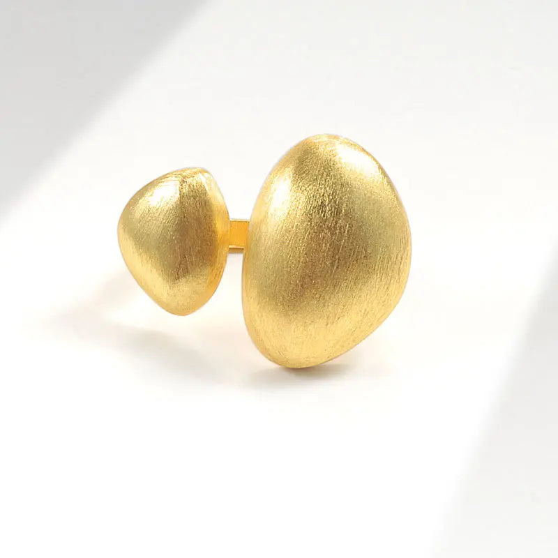 DRAVEN — Minimalist Double Oval Gold Ring