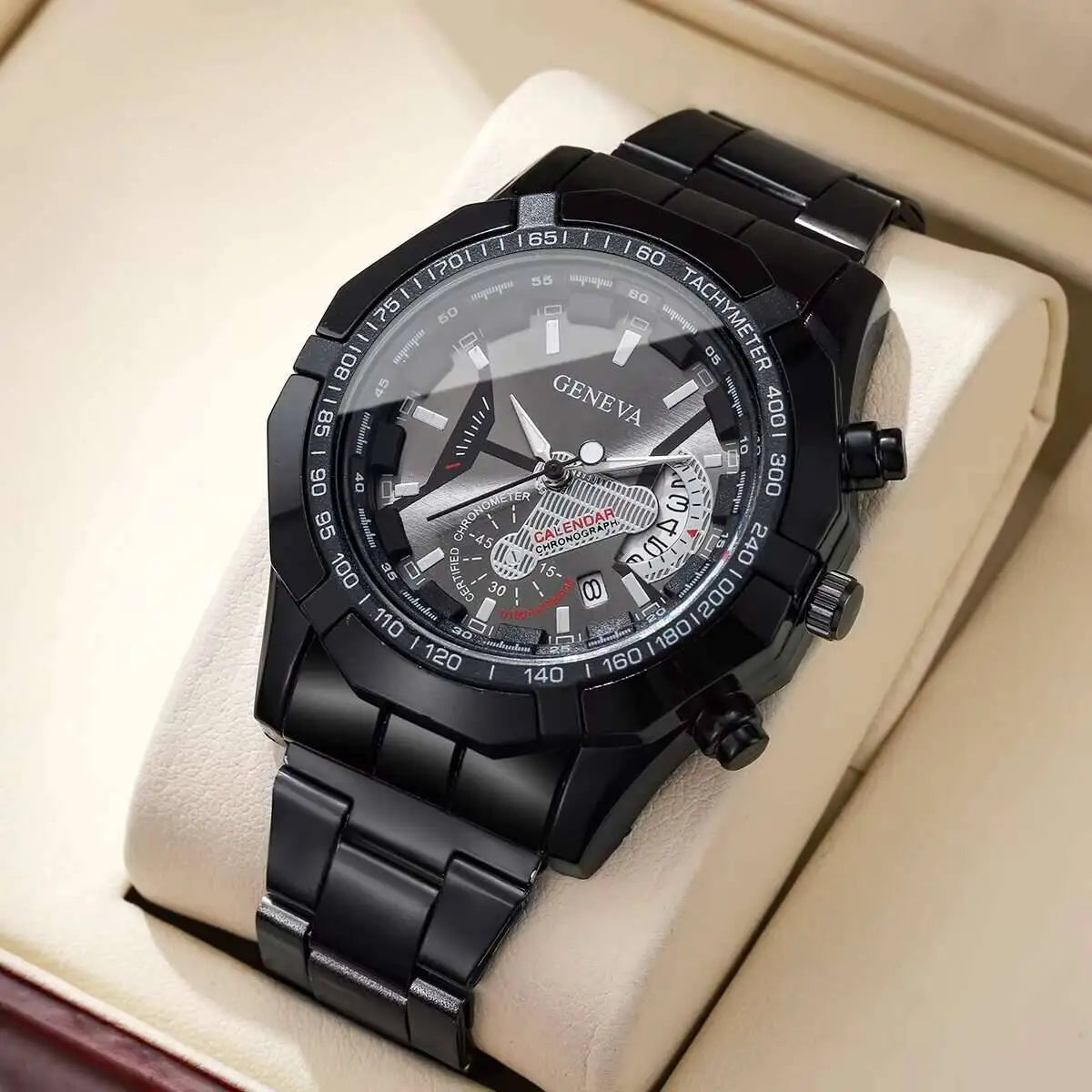 DRAVEN — Business Quartz Watch for Men – Large Dial & Calendar Display